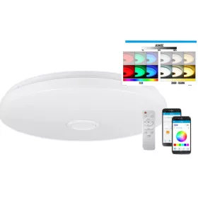   MasterLED Erik 72 W-os 490 mm fehér RGBW LED távirányítós mennyezeti lámpa