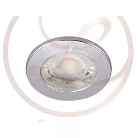   Strühm Fin Led IP44 3 W-os süllyesztett natúr fehér ezüst színű kör alakú LED-es mennyezetlámpa