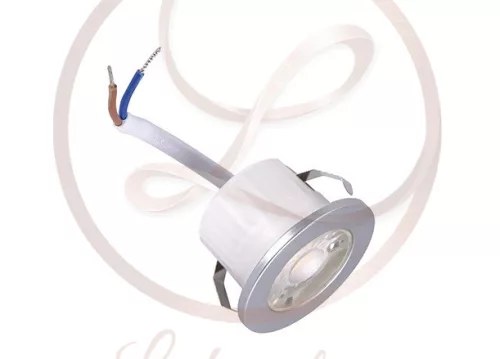 Strühm Fin Led IP44 3 W-os süllyesztett natúr fehér ezüst színű kör alakú LED-es mennyezetlámpa