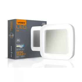   Videx Vika 15 W-os 190x190 mm négyzet alakú natúr fehér fehér mennyezeti lámpa IP65-ös védettségű