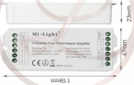 Mi Light Jelerõsítõ egység RGB led vezérlõkhöz rgb vezérlés jelerõsítõ led szalag