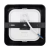 Ecolight 18W-os, négyzet alakú, CCT, fekete, süllyesztett és felületre szerelhető lámpa