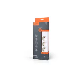   Videx Oncord fehér színű 3-as professzionális hosszabbító kapcsolóval 3m-es kábellel 2 x USB + 1 x USB-C