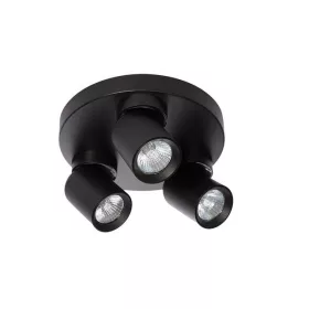   MasterLED Timo GU10 foglalatú 3-as fekete mennyezeti lámpa kerek