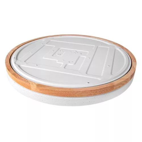 MasterLED XUDO 72W 3000-6500K 500x85 mm valódi fa/fehér színű mennyezeti lámpa távirányítóval