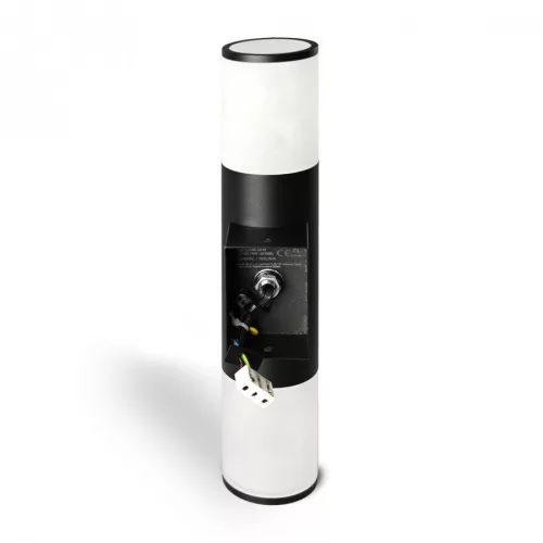 Videx Kerti oldalfalra helyezhető kerek fekete színű lámpa 2xGU10-es foglalattal