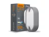 Videx Dana 15 W-os 215x127 mm ovális natúr fehér antracit színű mennyezeti lámpa IP65-ös védettségű