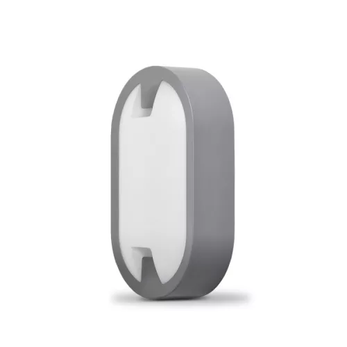 Videx Dana 15 W-os 215x127 mm ovális natúr fehér antracit színű mennyezeti lámpa IP65-ös védettségű