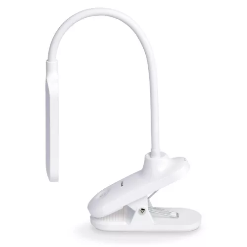 Videx Helsinki 3000-5500K fehér csíptetős asztali lámpa USB csatlakozóval