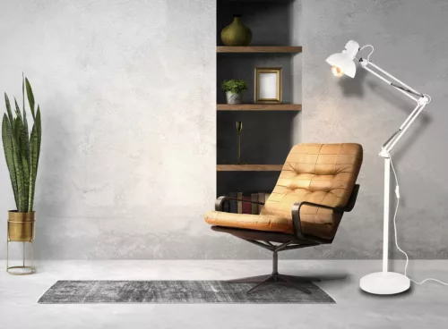 Berge Berlin 2in1 fehér színű asztali/állólámpa állítható magassággal 110-185 cm E27-es foglalattal