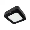 Ecolight 6W-os, négyzet alakú, CCT, fekete, süllyesztett és felületre szerelhető lámpa
