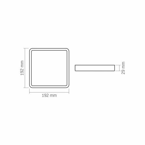 VIDEX-DOWNLIGHT-LED-DLSS-18W LED Felületre szerelhető Mennyezeti lámpa