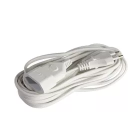   Földeletlen hálózati hosszabbító fehér 2Χ0.75mm 5m 10A 220-240V