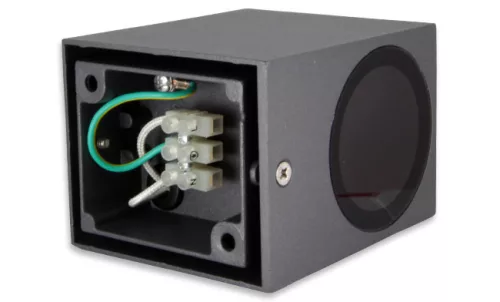 MasterLED Lida 81x92 sötétszürke szögletes oldalfali lámpa GU10-es foglalattal