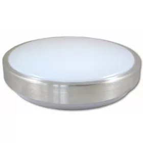   MasterLED Solen Ø330 mm kerek ezüst színű mennyezeti lámpa 2xE27 foglalattal beépített mozgásérzékelővel