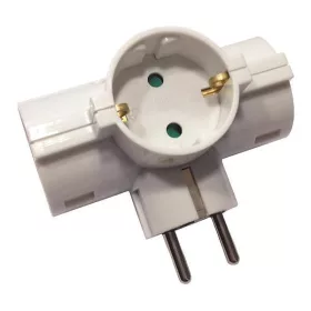 Földelt hálózati 3-as T- dugaljzat 90° 16A 220-240V