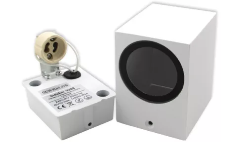 MasterLED Lida 81x92 fehér szögletes oldalfali lámpa GU10-es foglalattal