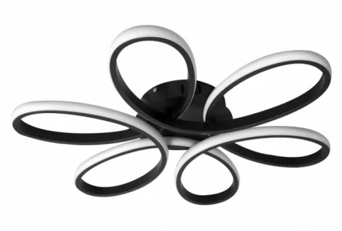 MasterLED Galaxis Virgo 77 W-os 58x10 cm fekete LED távirányítós mennyezeti lámpa