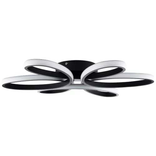 MasterLED Galaxis Virgo 77 W-os 58x10 cm fekete LED távirányítós mennyezeti lámpa