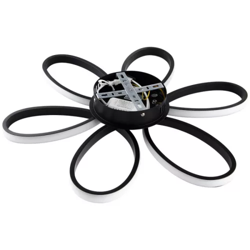 MasterLED Galaxis Virgo 77 W-os 58x10 cm fekete LED távirányítós mennyezeti lámpa