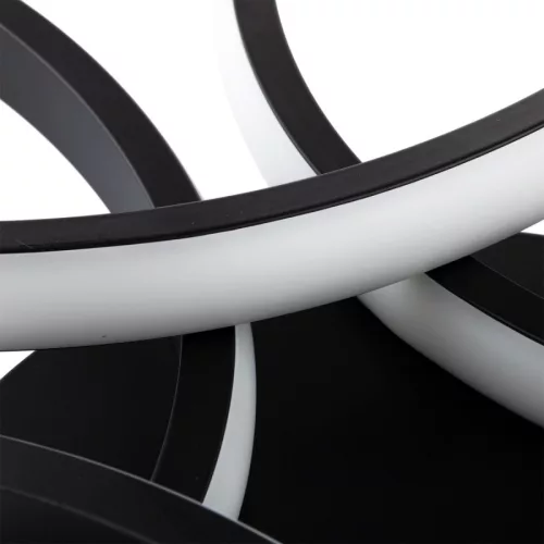 MasterLED Galaxis Virgo 77 W-os 58x10 cm fekete LED távirányítós mennyezeti lámpa