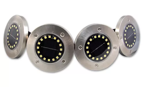 MasterLED Földbe szúrható 1 2 W-os kerek napelemes lámpa 16 SMD