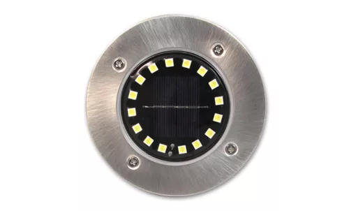 MasterLED Földbe szúrható 1 2 W-os kerek napelemes lámpa 16 SMD