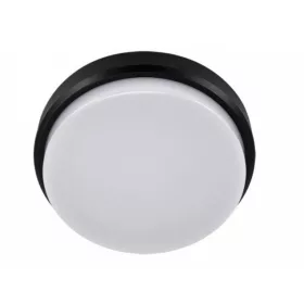   Strühm Aron 18 W-os ø210 mm kerek natúr fehér fekete mennyezeti lámpa IP65-ös védettségű