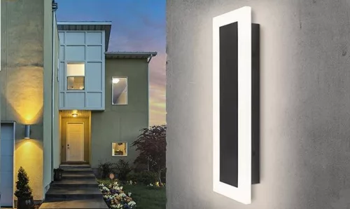 MasterLED Durango 9 W-os fekete 30 cm-es kültéri oldalfali lámpa