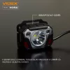Videx LED Fejlámpa hidegfehér újratölthető akkumulátorral H056