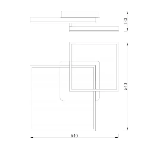 MasterLED Galaxis Herkules 70 W-os 54x54 cm fehér LED távirányítós mennyezeti lámpa