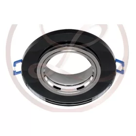   Strühm Selena kör alakú spot keret fekete/króm GU10/MR16-os foglalattal