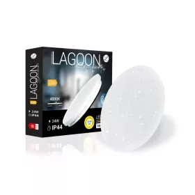   Lagoon Skinande 24 W-os ø320 mm kerek natúr fehér mennyezeti lámpa IP44-es védettségű