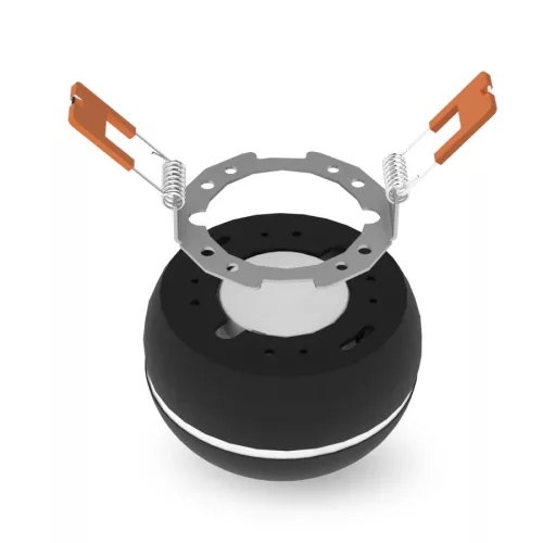 Videx fekete mennyezeti lámpa keret GX53-as foglalattal