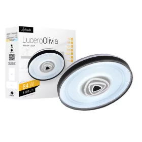   Lucero Olivia 84 W-os 50 cm átmérőjű fehér LED távirányítós és mobil applikációval vezérelhető mennyezeti lámpa