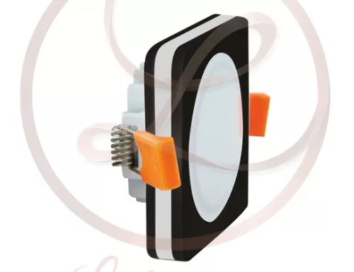 Strühm Goti 5 W-os süllyesztett natúr fehér fekete színű négyzet alakú LED-es mennyezetlámpa