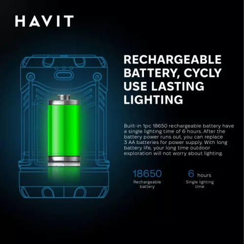 Havit 3 W-os multifunkcionális kemping lámpa 300 lm