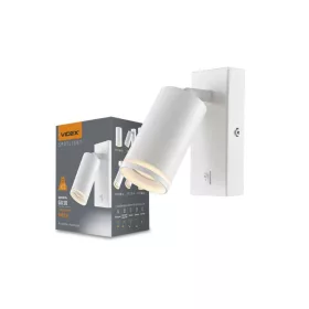 Videx KENT fekete oldalfali lámpa keret GU10-es foglalattal