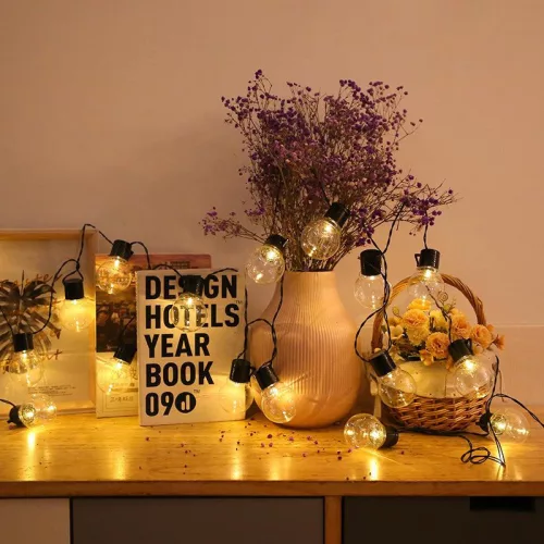 MasterLED Napelemes kerek alakú 20 LED-es 4 85 m hosszúságú girland