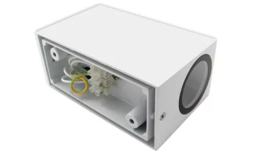 MasterLED Lida 150x92 fehér szögletes oldalfali lámpa GU10-es foglalattal