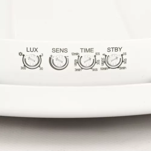 Strühm Edytor 21 W-os ø300 mm kerek natúr fehér fehér mennyezeti lámpa beépített mozgásérzékelővel IP65-ös védettséggel