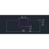  Masterled LED profil Gipszkartonba építhető 12mm 2m (Szett)