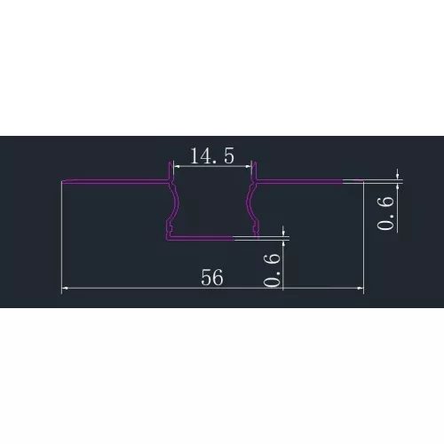  Masterled LED profil Gipszkartonba építhető 12mm 2m (Szett)