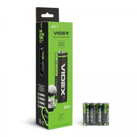 VIDEX LR6/AA alkáli elem 4 db x 15 csomag