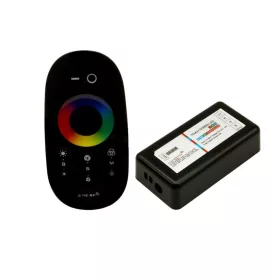   EcoLight RGBW távirányító fekete színű + 1 db vezérlő 24A 288W RF