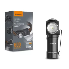   Videx LED Fejlámpa hidegfehér újratölthető akkumulátorral A055H