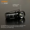 Videx LED Fejlámpa hidegfehér újratölthető akkumulátorral A055H
