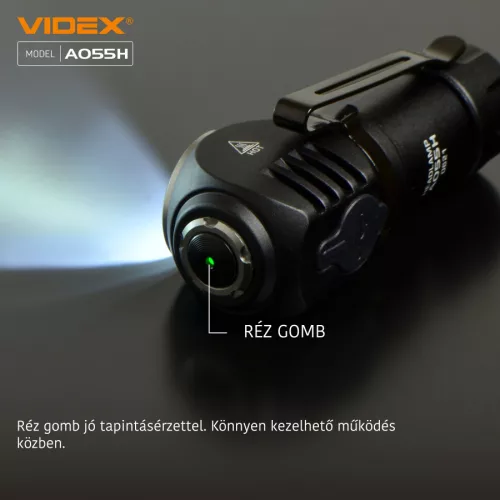 Videx LED Fejlámpa hidegfehér újratölthető akkumulátorral A055H