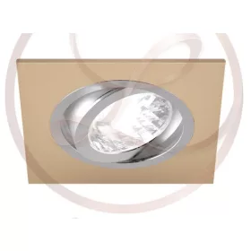   Strühm Alum négyzet alakú spot keret bézs/króm GU10-es foglalattal