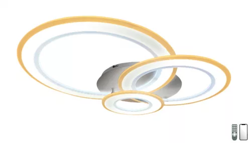 Lucero Chase 115 W-os 50 cm átmérőjű fehér LED távirányítós és mobil applikációval vezérelhető mennyezeti lámpa